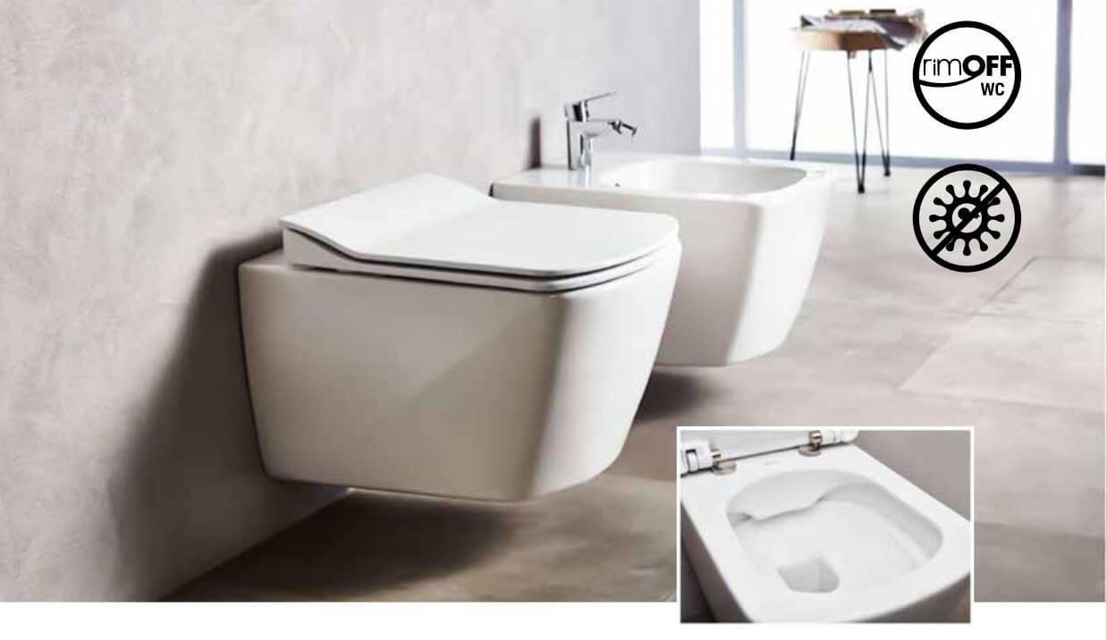 Hänge Dusch WC Taharet Bidet Funktion Toilette Aloni mit Deckel